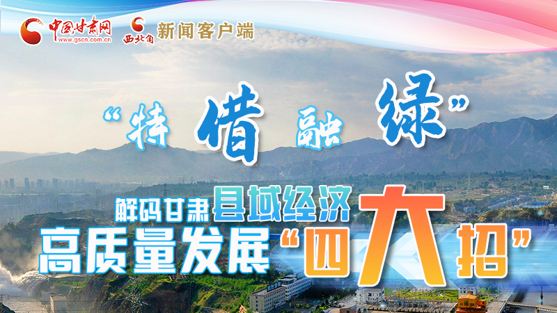 圖解|“特、借、融、綠”解碼甘肅縣域經(jīng)濟(jì)高質(zhì)量發(fā)展“四大招”